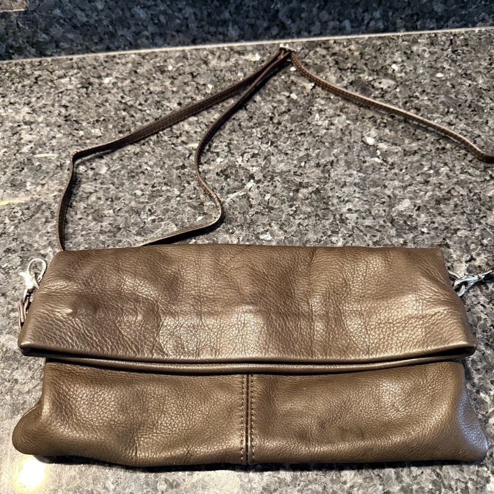 BORSE IN PELLE Purse Brown Genuine Leather MADE IN ITALY Small Crossbody Bag